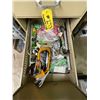 Image 3 : Filing cabinet c/w contents, screws, straps, misc. wiring, 2 bench vices