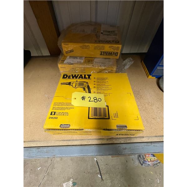 3 DeWalt elec. teks screw guns