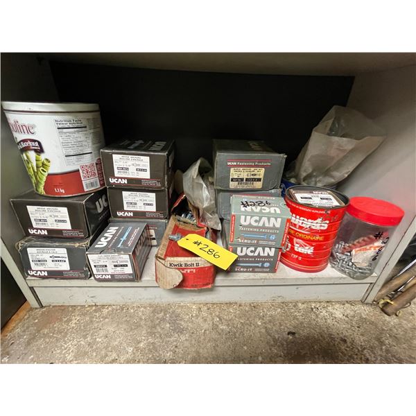 Qty of various wedge anchors