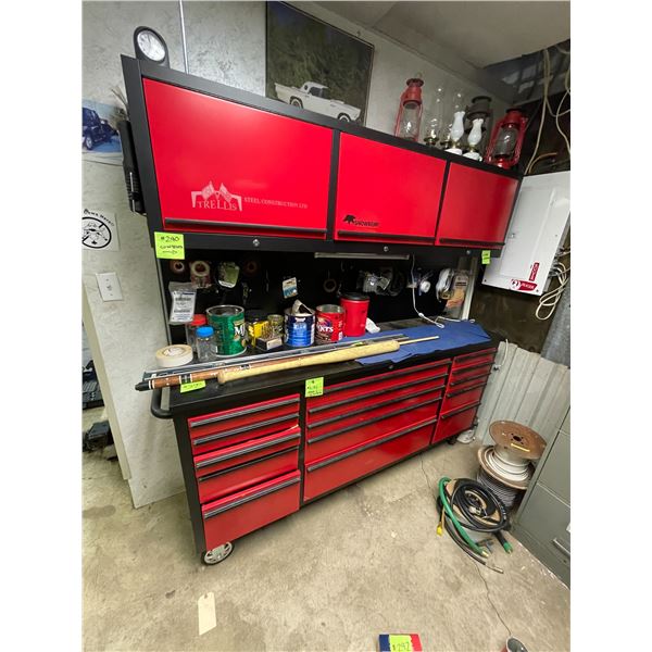 15 Drawer metal tool bench c/w contents