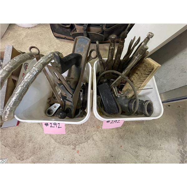 Planner, grip clamps, wrenches