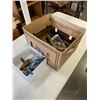 Image 1 : BOX OF ASSORTED HAND TOOLS, STAPLERS AND MORE