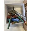 Image 2 : BOX OF ASSORTED HAND TOOLS, STAPLERS AND MORE