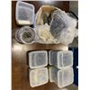 Image 1 : BOX AND 6 TUBS OF ASSORTED SIZE DRYWALL SCREWS