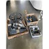 Image 1 : ASSORTED TOOLS, SNOWBOARD BOOTS, SHELF BRAKETS AND HOSE HOLDER