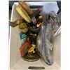 Image 2 : ASSORTED DRYWALL TAPE AND CORNER BEADS, TOTE WITH SHOP HAND TOOLS ETC