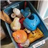 Image 2 : TOTE AND BOX OF VINTAGE TOYS AND COLLECTIBLES