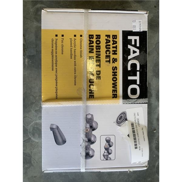 FACTO BATH AND SHOWER FAUCET, NEW