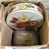 Image 3 : 2 BOXES OF METAL THERMOS JUG AND COLLECTIBLE TINS