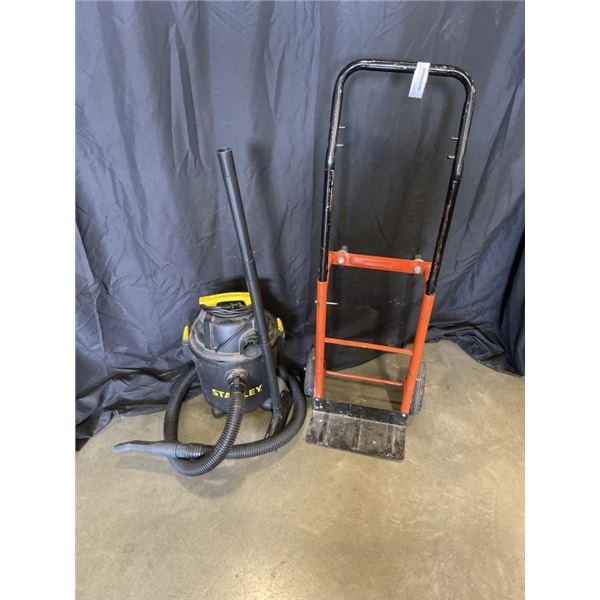 SHOP DOLLY AND STANLEY 3HP 5 GALLON SHOP VAC