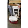 Image 1 : SHOP BAR STOOL, NO HARDWARE AND IGLOO COOLER