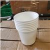 Image 2 : WHITE PLASTIC CONTAINERS WITH LIDS,1000PCS IN 3 BOXES TOTAL