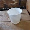Image 3 : WHITE PLASTIC CONTAINERS WITH LIDS,1000PCS IN 3 BOXES TOTAL