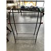 Image 4 : DRYING RACK AND BOX OF BATHROOM ACCESSORIES