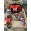 Image 1 : 4PC M18 MILWAUKEE SET, INCLUDING 2 MILWAUKEE IMPACT GUNS, 2 DRILLS AND 2 BATTERIES, WITH CHARGER AND