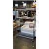Image 1 : 6FT CHROME ROLLING RACK, 48 WIDE, 18 DEEP, 6 SHELVES TOTAL
