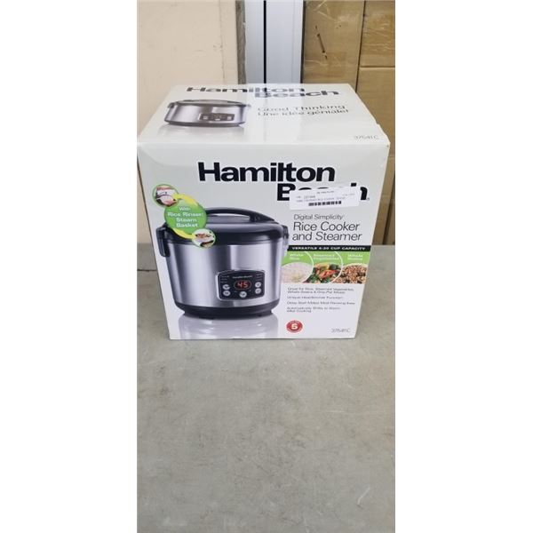 HAMILTON BEACH RICE COOKER - TESTED WORKING, RETAIL $69