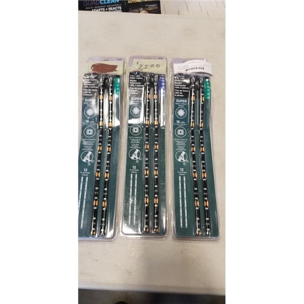 THREE TWO PIECE LED STRIP LIGHT KITS