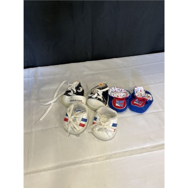 THREE PAIRS OF DOG SHOES