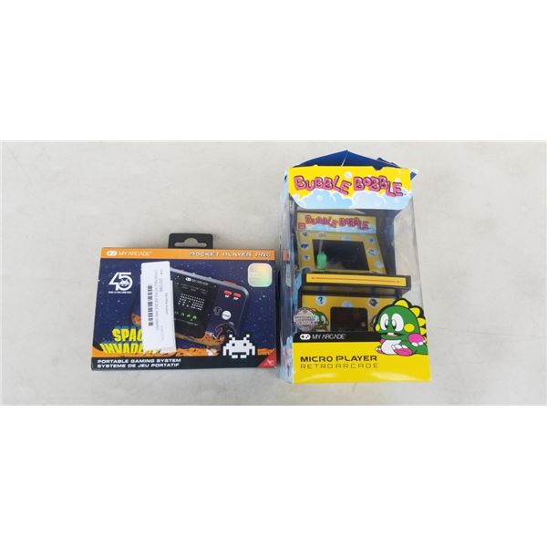 2 PORTABLE RETRO ARCADE MINI GAMING SYSTEMS