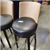 Image 2 : 2 MODERN 2 TONE SWIVEL BAR STOOLS