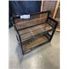 Image 2 : TWO BAMBOO RATTAN STORAGE SHELVES