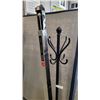 Image 2 : COAT RACK WITH UMBRELLA STORAGE BASE AND DRAPERY ROD