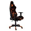 Image 1 : BRASSEX FRESNO BLACK AND ORANGE GAMING CHAIR, RETAIL $299
