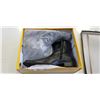 Image 1 : NEW MENS HALF ZIP COWBOY ANKLE BOOTS, BLACK SIZE 10.5