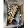 Image 1 : 2 BOXES OF KITCHEN ITEMS AND OFFICE SUPPLIES