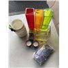 Image 2 : BOX OF DECORATIVE ITEMS - VASES, SAND, ROCKS
