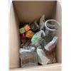 Image 3 : BOX OF DECORATIVE ITEMS - VASES, SAND, ROCKS