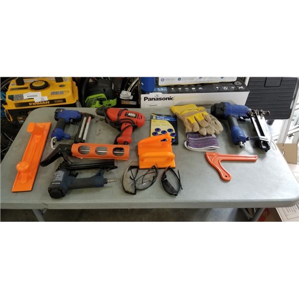 ASSORTMENT OF NAIL GUNS AND OTHER TOOLS
