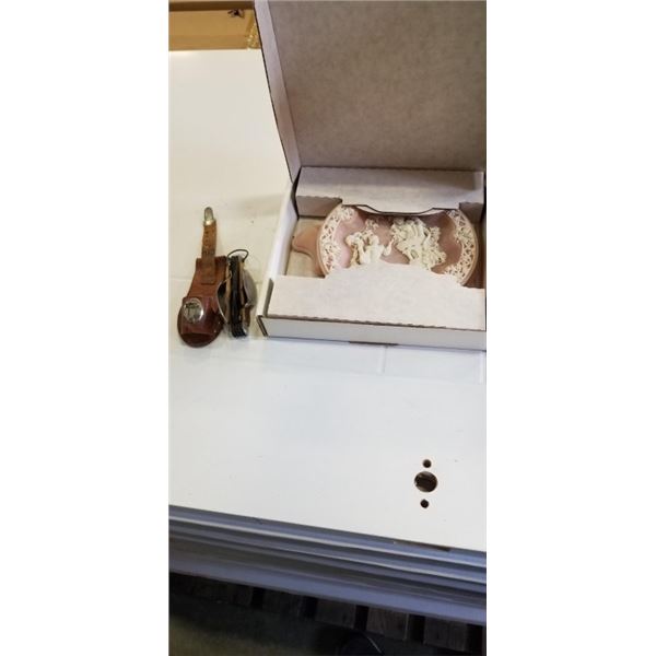 COLLECTORS PLATE AND CAMPING TOOL