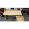 Image 3 : BARONET MAPLE DESK WITH HUTCH AND ROLLING NIGHT STAND