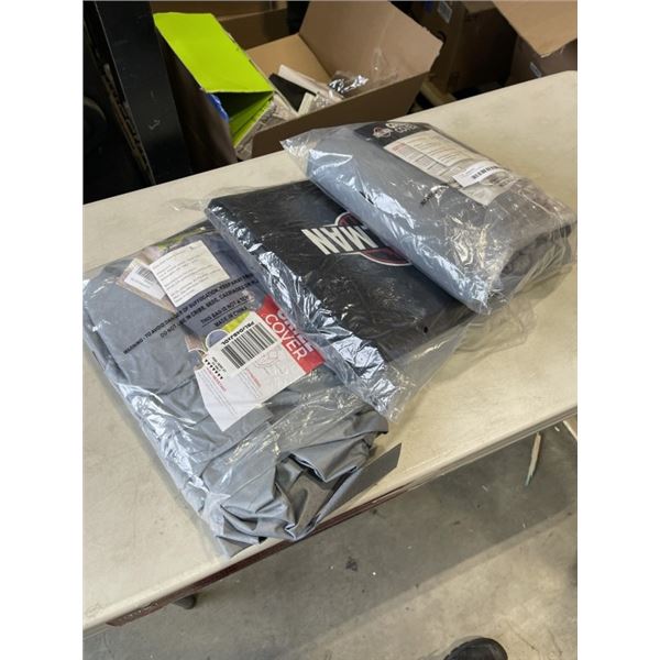 THREE BBQ COVERS