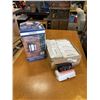 Image 1 : BOX OF EYEGLASS CASES AND EXTERIOR LIGHT FIXTURE