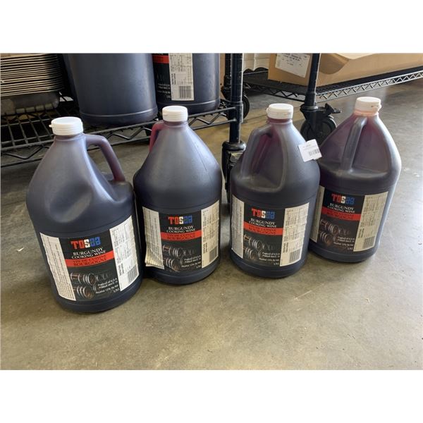 4 JUGS OF BURGUNDY COOKING WINE