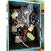 Image 3 : THREE BOXES OF ASSORTED ELECTRONICS, EAR BUDS, CHARGE CORDS ETC.