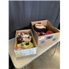 Image 1 : 2 TRAYS OF HALLOWEEN DECOR, ANIMATED HEAD ETC