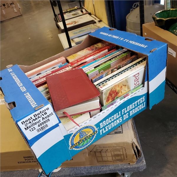 BOX OF COOKING BOOKS