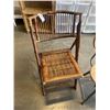 Image 1 : VINTAGE BAMBOO FOLDING CHAIR AND VINTAGE SCHOOL CHAIR