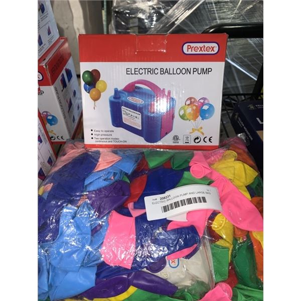 ELECTRIC BALLOON PUMP AND LARGE BAG OF BALLOONS
