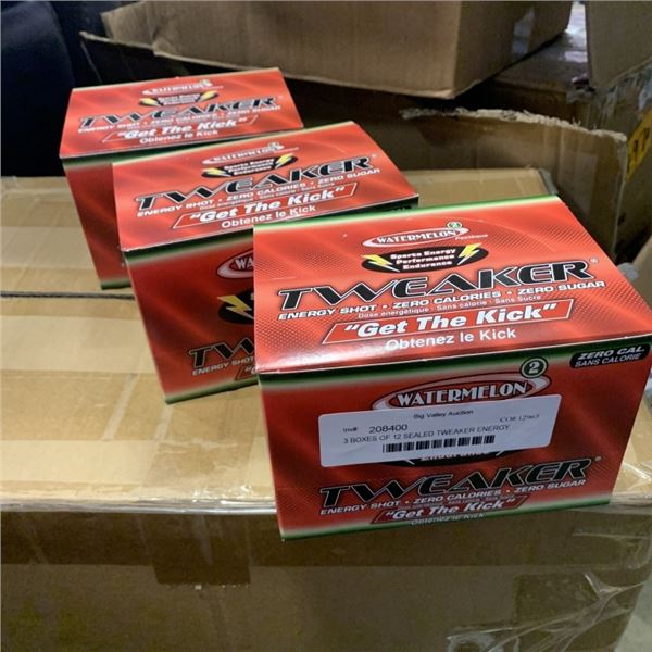 3 BOXES OF 12 SEALED TWEAKER ENERGY SHOTS