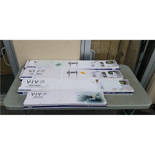 THREE VIVO TV MOUNTS WITH SHELF
