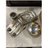 Image 2 : BOX OF ASSORTED SILVERPLATE SERVING ITEMS