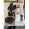 Image 1 : BOX OF SOFTBALL ITEMS - CLEATS, SOCKS, BRUSH