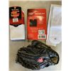 Image 2 : BOX OF SOFTBALL ITEMS - CLEATS, SOCKS, BRUSH