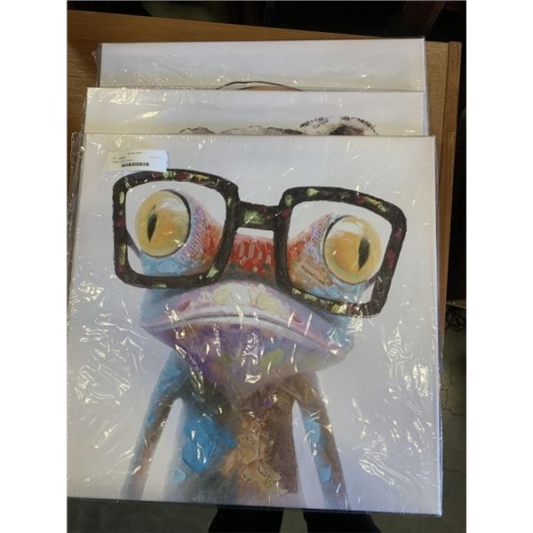 THREE CANVAS PRINTS