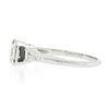 Image 5 : Vintage 14k Gold Illusion Set Emerald Cut Diamond Solitaire w/ Accents Ring